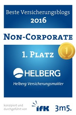 Siegel Platz 1: Bester Versicherungsblog 2016