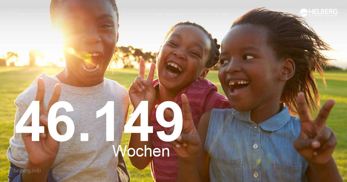 Stand der Kooperation von Helberg Versicherungsmakler mit dem Kinderhilfswerk terre des hommes: 46.149 Wochen "Lernen für ein besseres Leben"